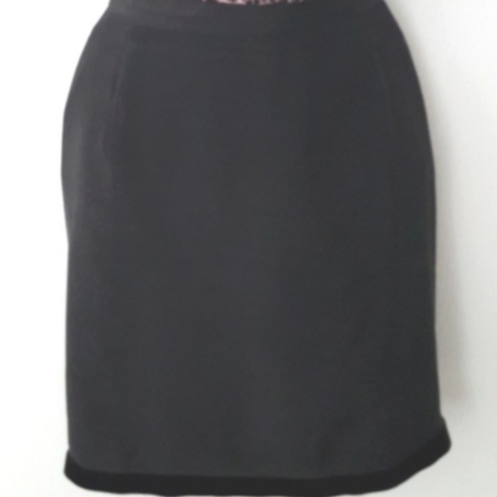 Silk Mini Skirt INC International Concepts Black Size Small Classic Dressy
